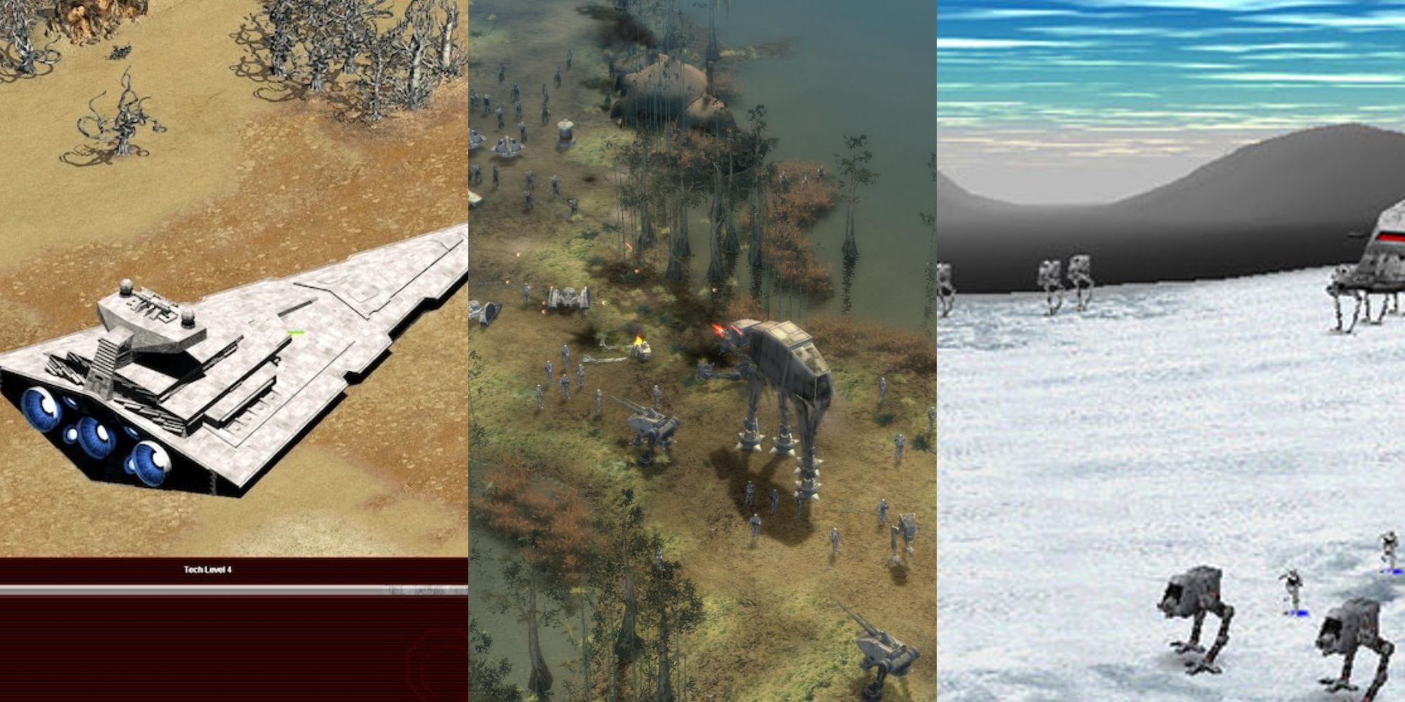 collage of 3 star wars strategy games