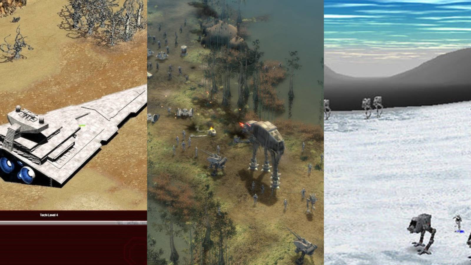 collage of 3 star wars strategy games