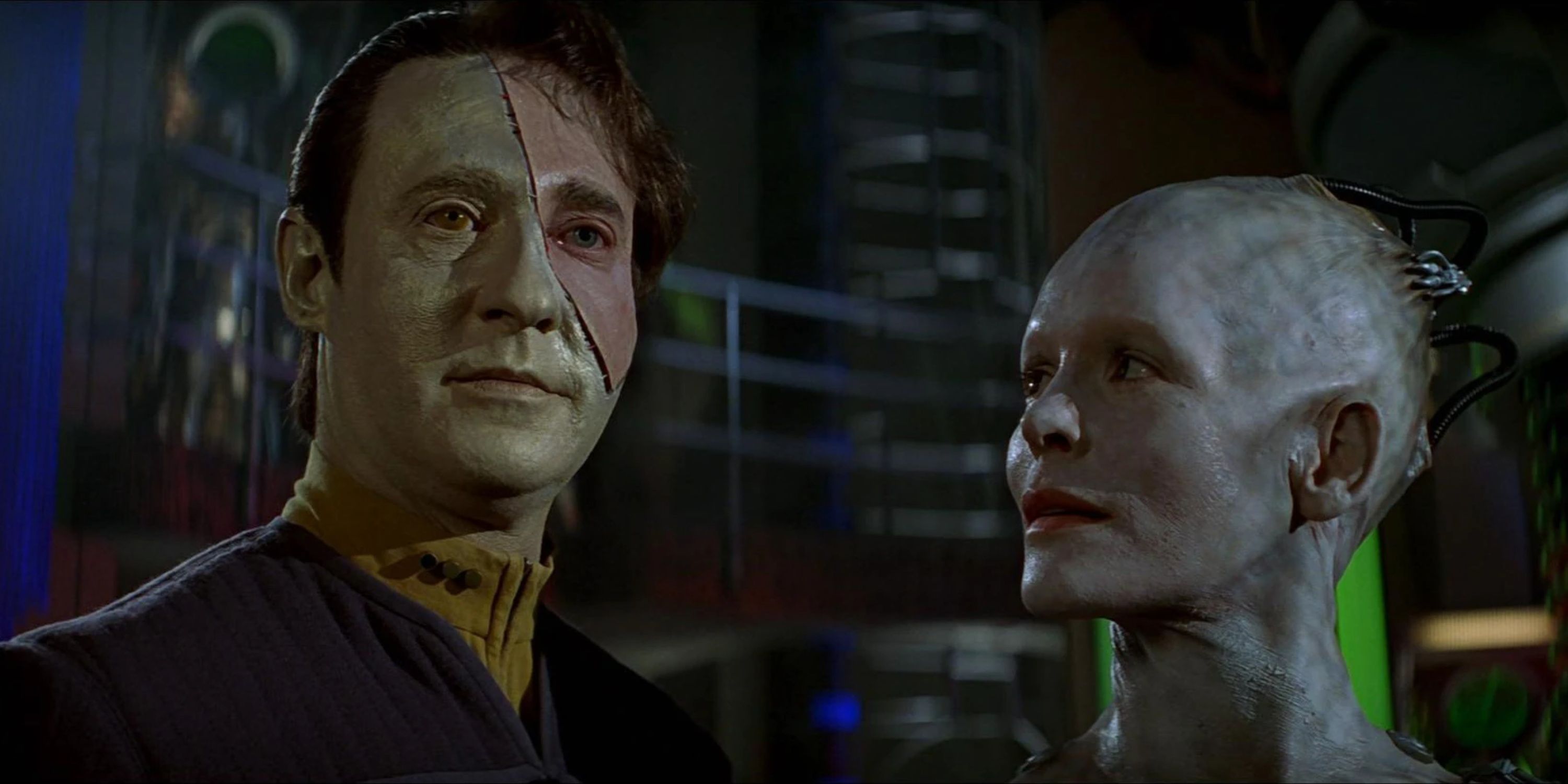 human data and the borg queen