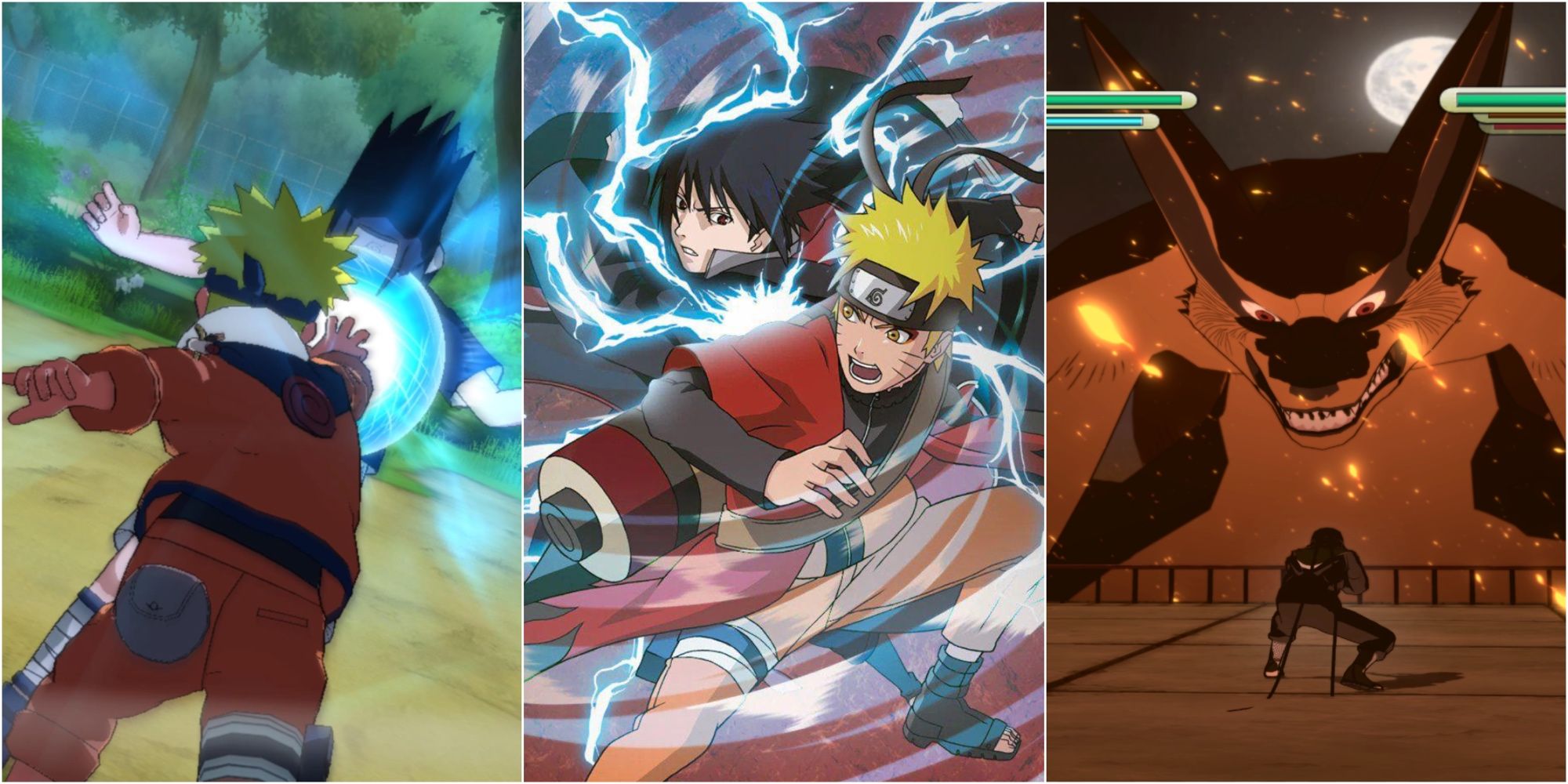 Naruto, Sasuke and Kurama