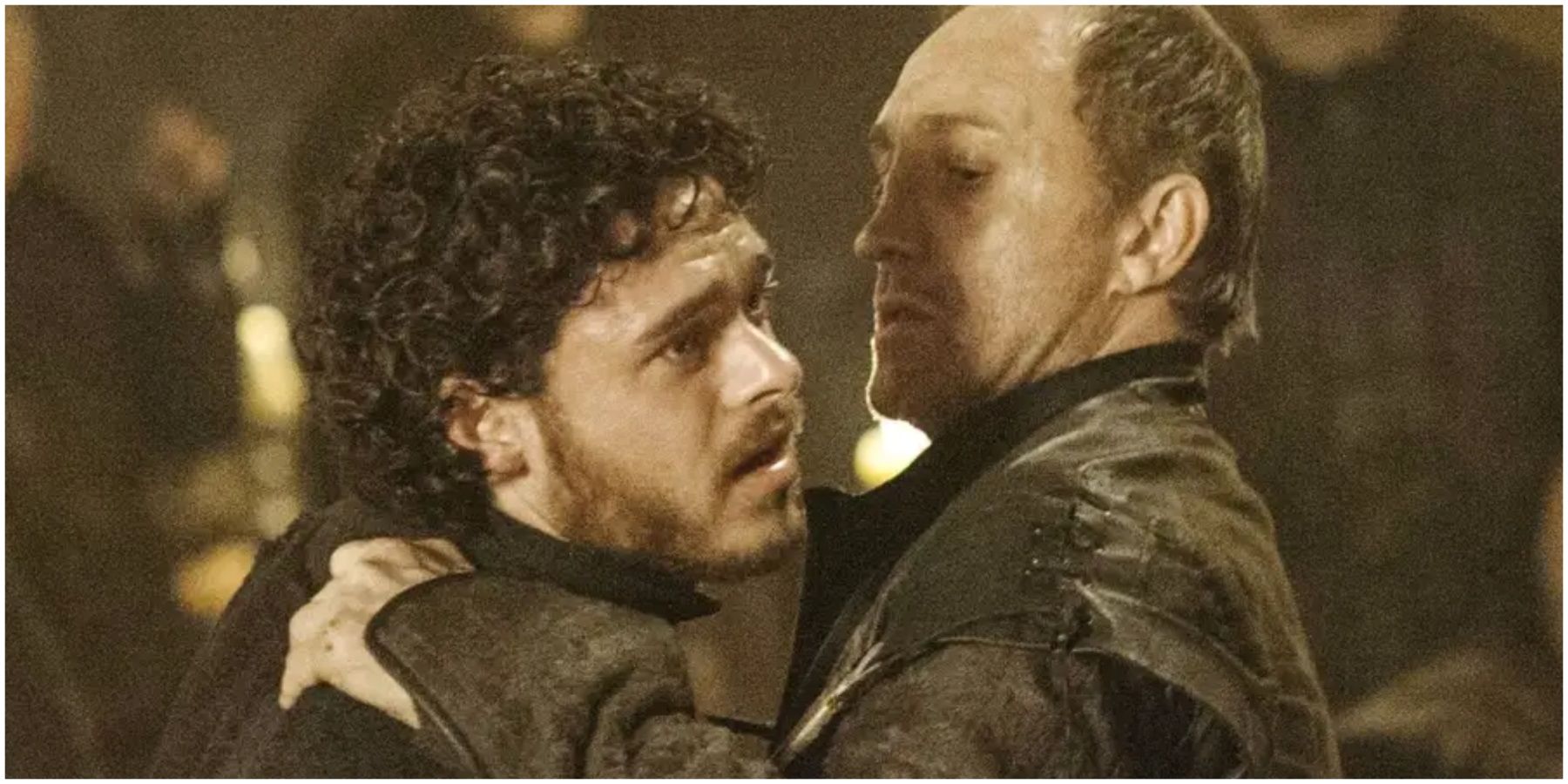 Roose Bolton kills Robb Stark in Game of Thrones.