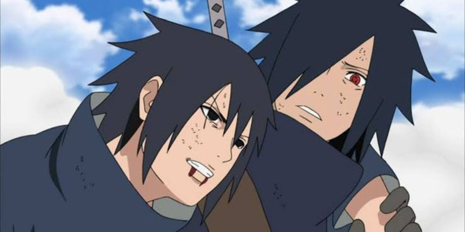 Madara Uchiha Concerned about his critically injured little brother in Naruto Shippuden