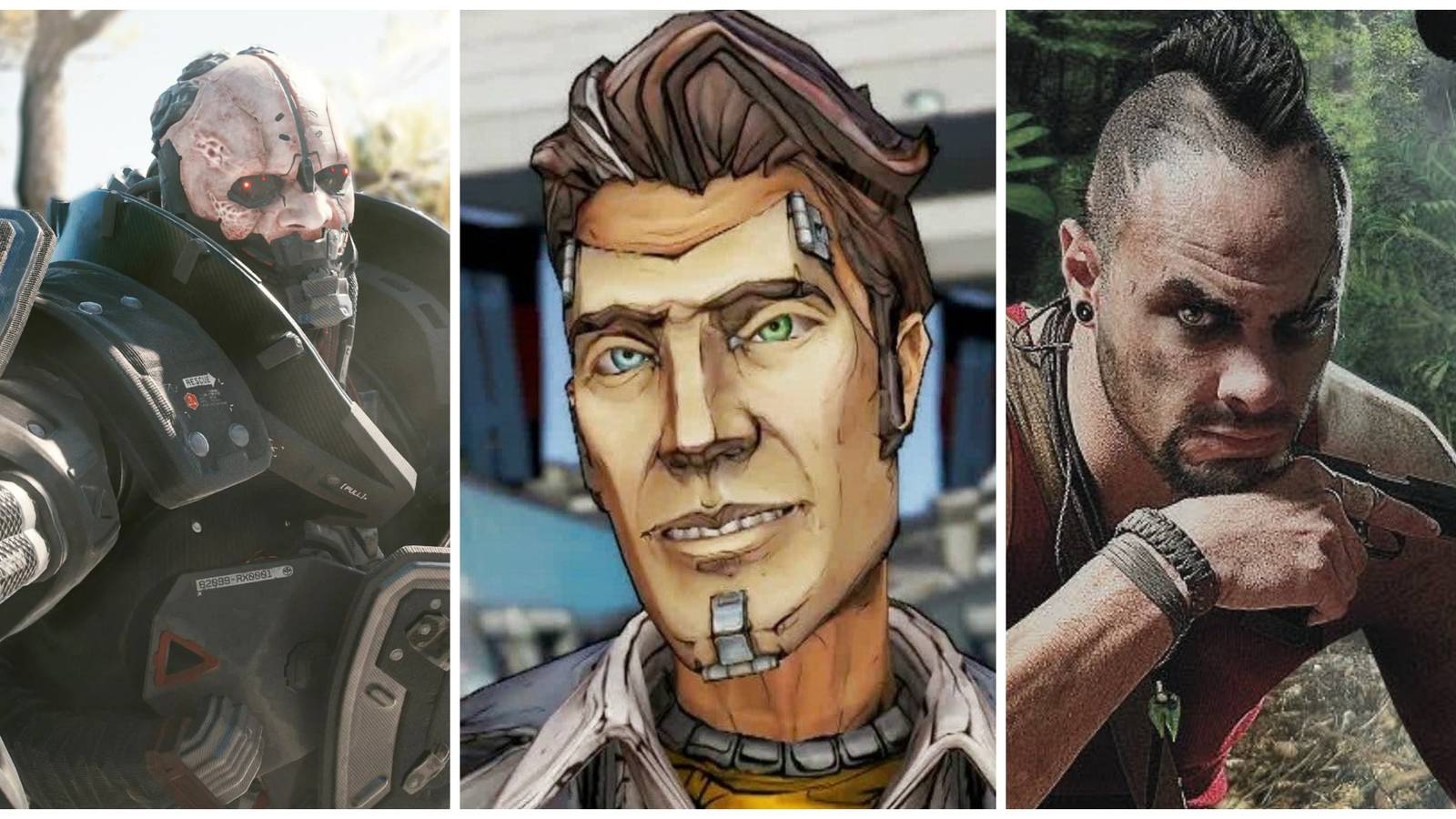 adam smasher cyberpunk 2077, handsome jack borderlands 2, vaas far cry 3