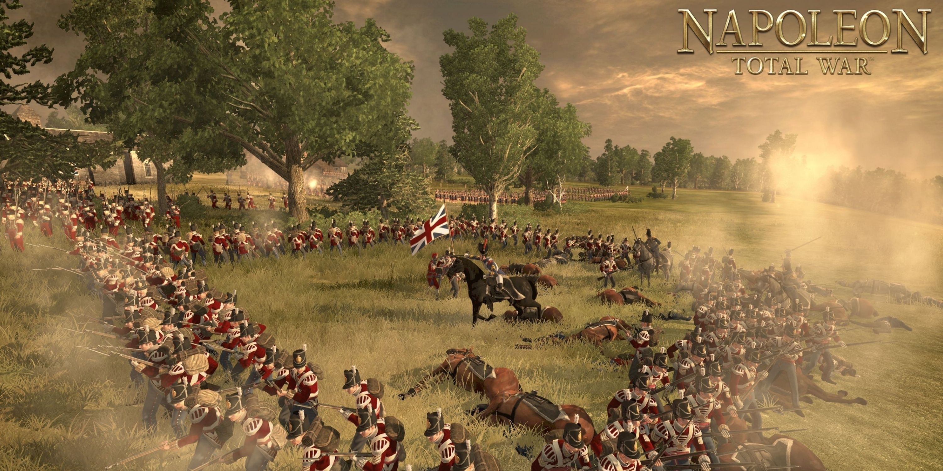 Large battle with British soldiers in Napoleon: Total War