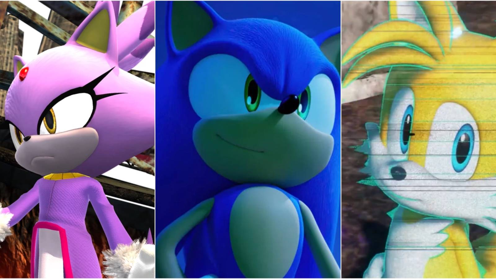 Blaze, Sonic, and Tail 