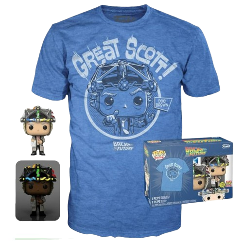 Return to The Future Funko Pop and Tee collection from the sci-fi series.