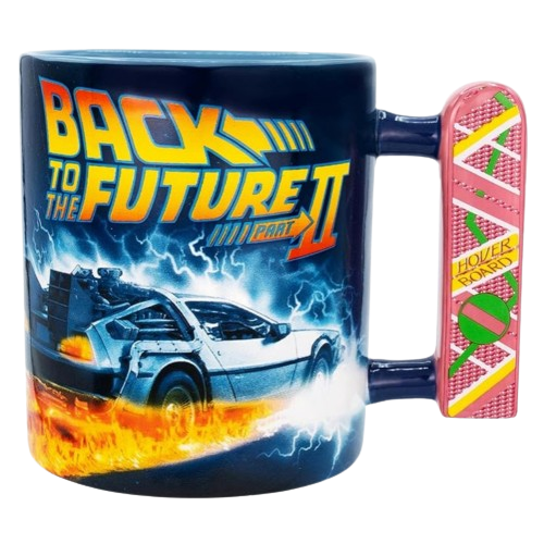 Back To The Future II Hoverboard Coffee Mug is inspired by the second film in the popular franchise.