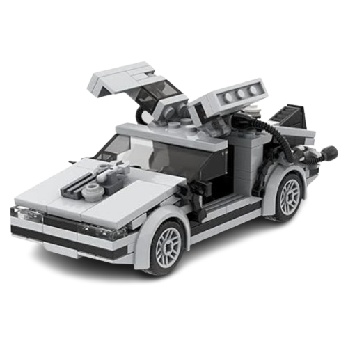 Delorean building set inspired by Back to the Future.