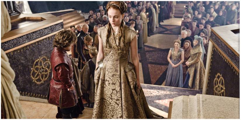 Sansa Stark and Tyrion Lannister's wedding in Game of Thrones.