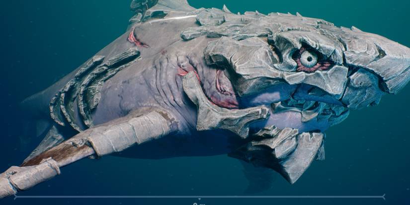 A shrk from Maneater with armoured skin