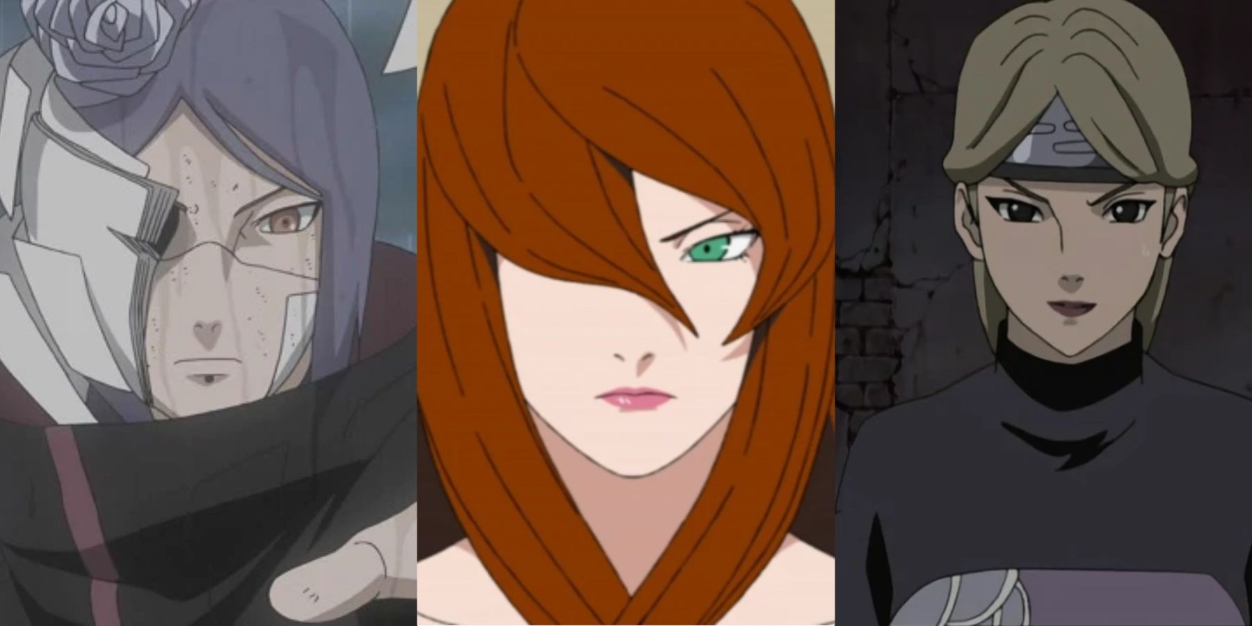 Konan, Mei Terumei & Yugito Nii - some of the strongest female ninja in Naruto