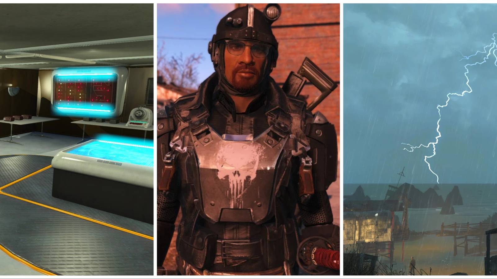 Custom room blue armor and thunderstorm