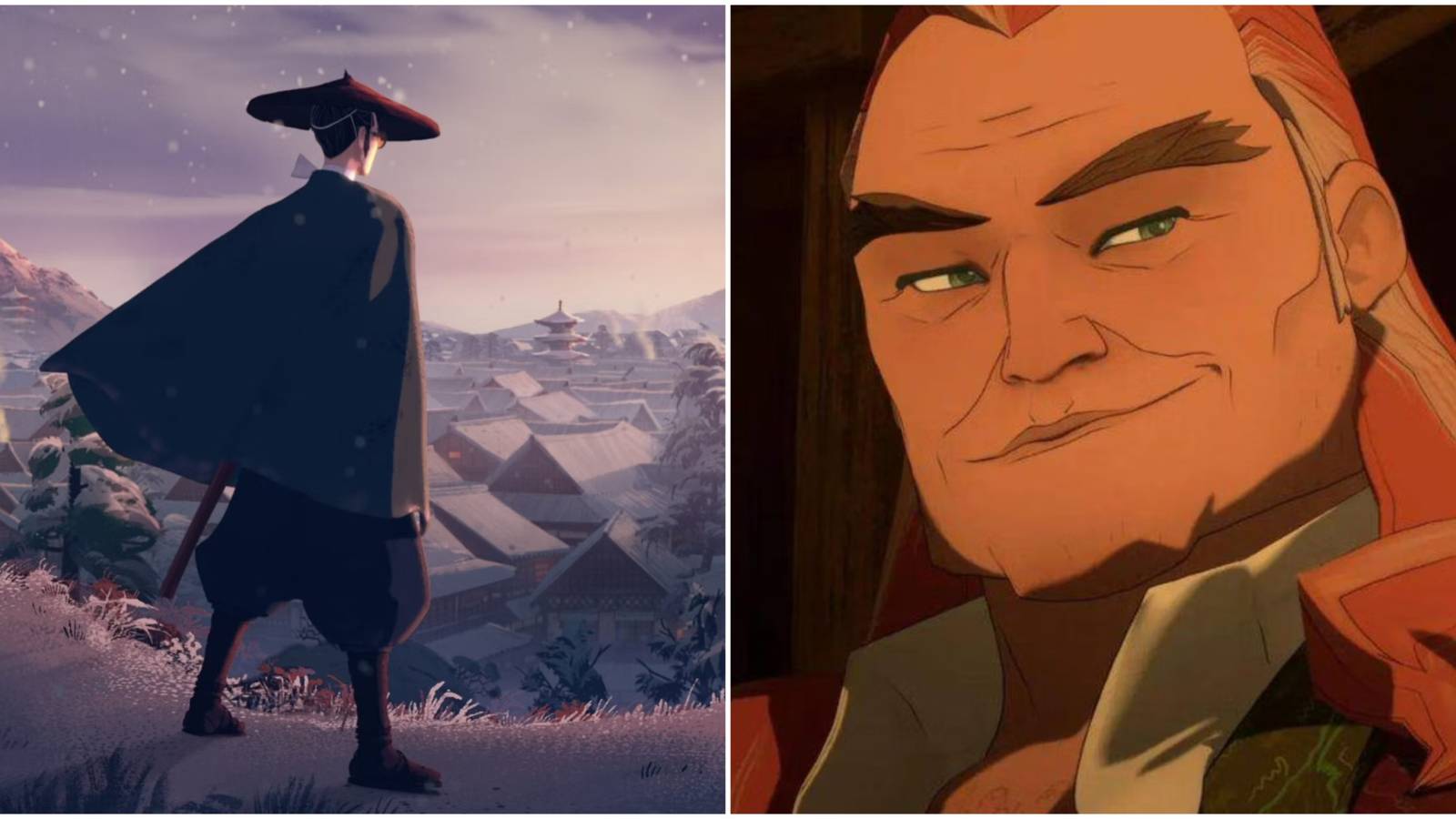 Mizu and Fowler in Blue Eye Samurai