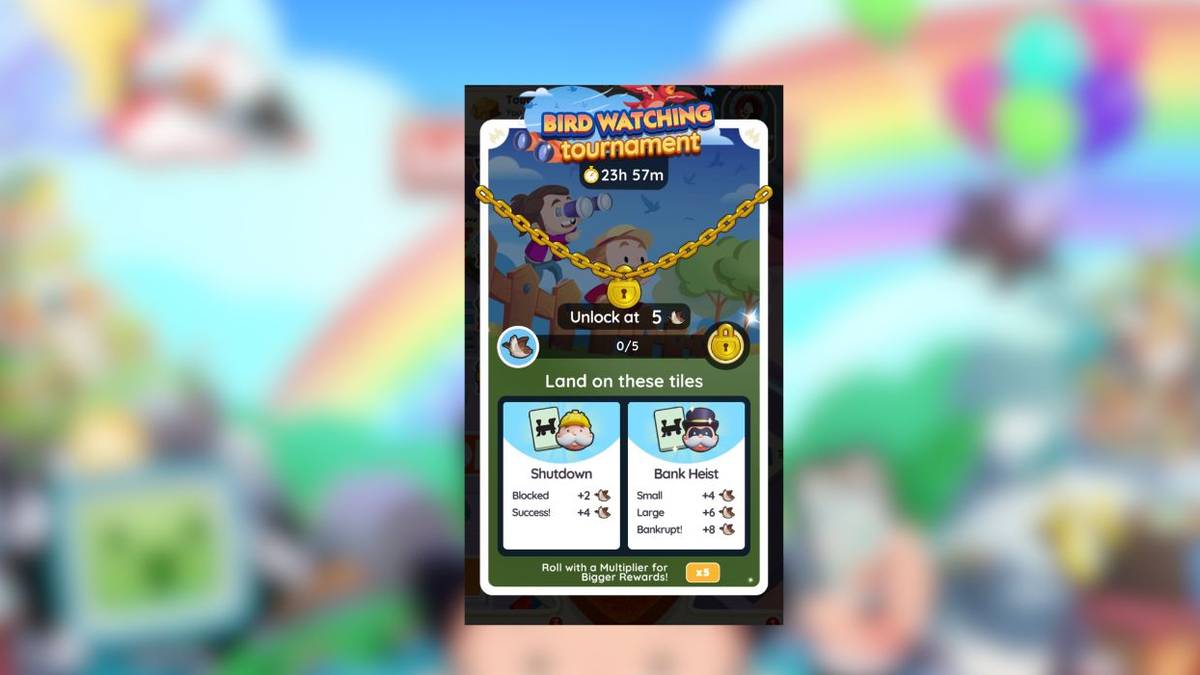 bird watching tournament rewards monopoly go