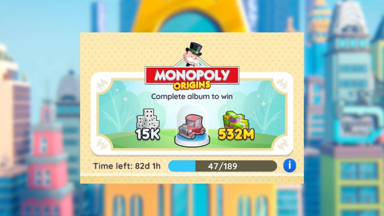 monopoly go monopoly origins album 