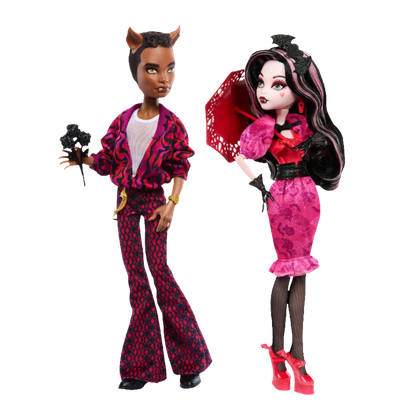 Monster High Howliday Love Edition Draculaura and Clawd Wolf 
