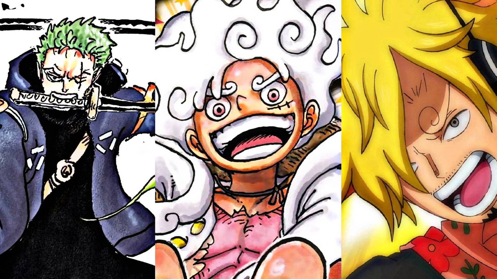 monster trio zoro luffy sanji egghead one piece