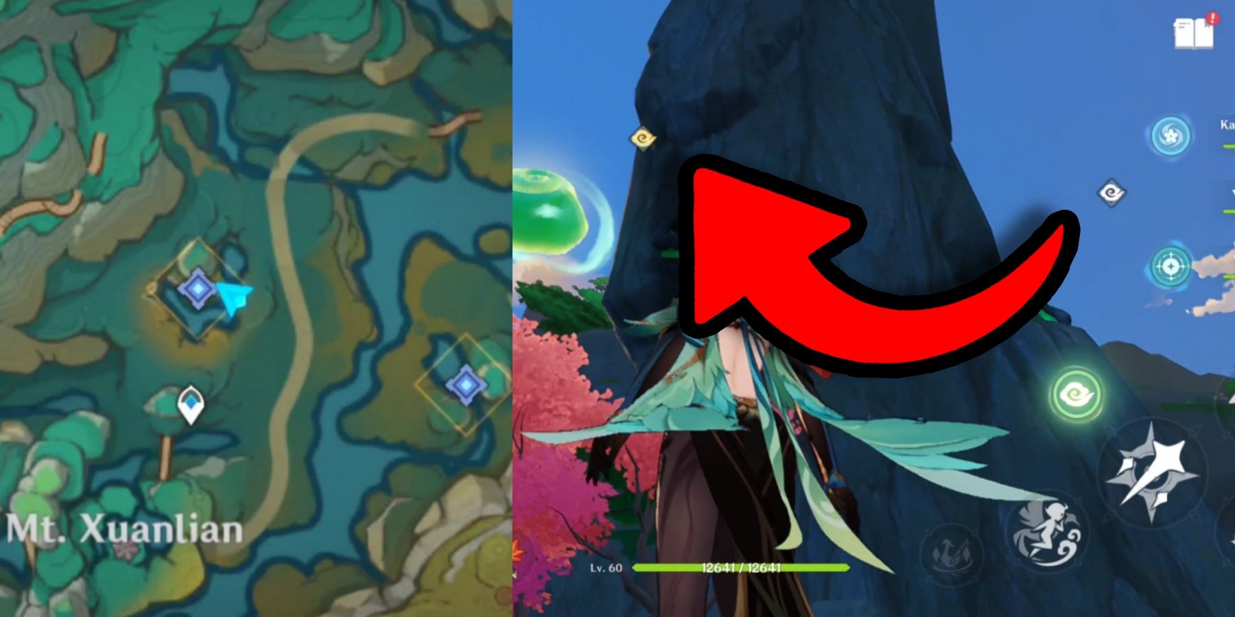 move jade hairpin to get spirit pearl in genshin impact