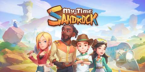 My Time at Sandrock logo with key art