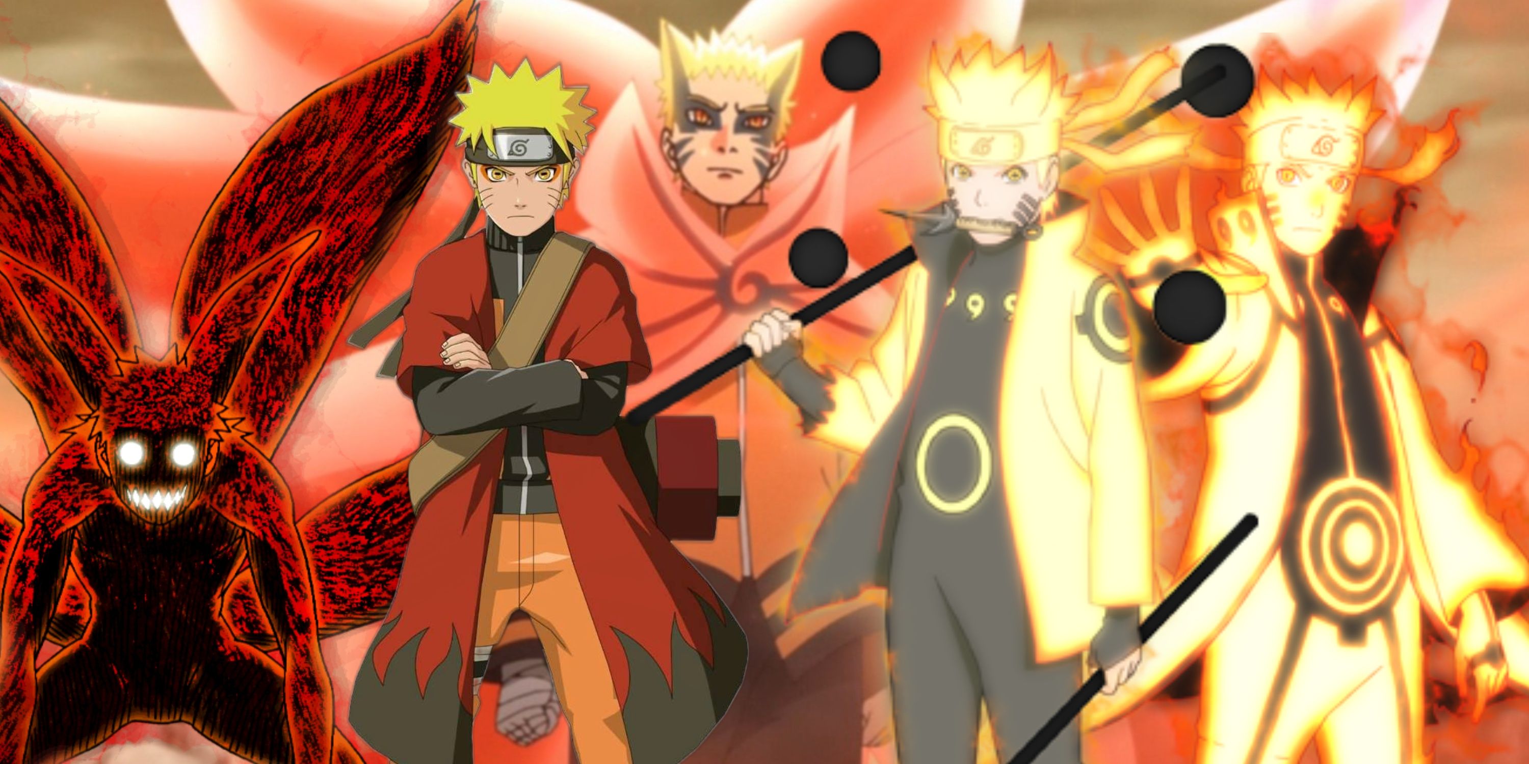Naruto Meilleure transformation Nine Tails Jinchuriki Sage Mode Kurama Mode Six Paths Sage Mode - En vedette