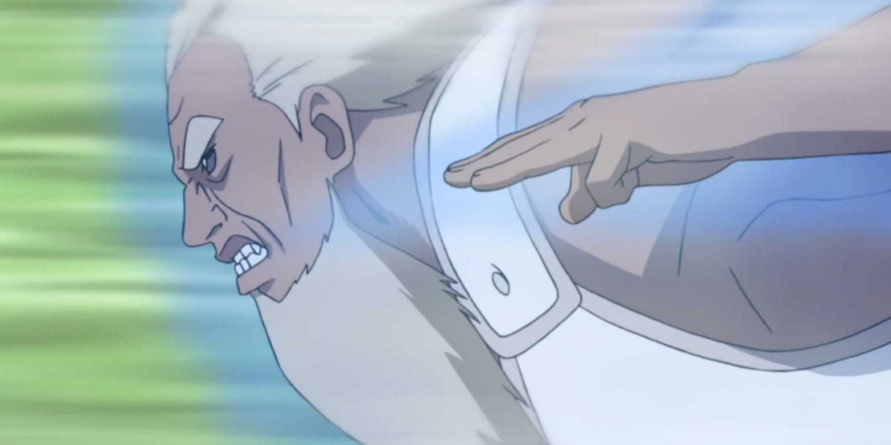 The Third Raikage uses the Lightning Finger Spear against the Allied Shinobi Forces in Naruto: Shippuden.