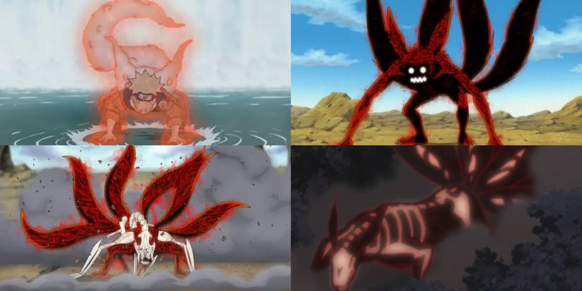 Naruto Uzumaki Jinchuriki Transformations Version 1 Version 2