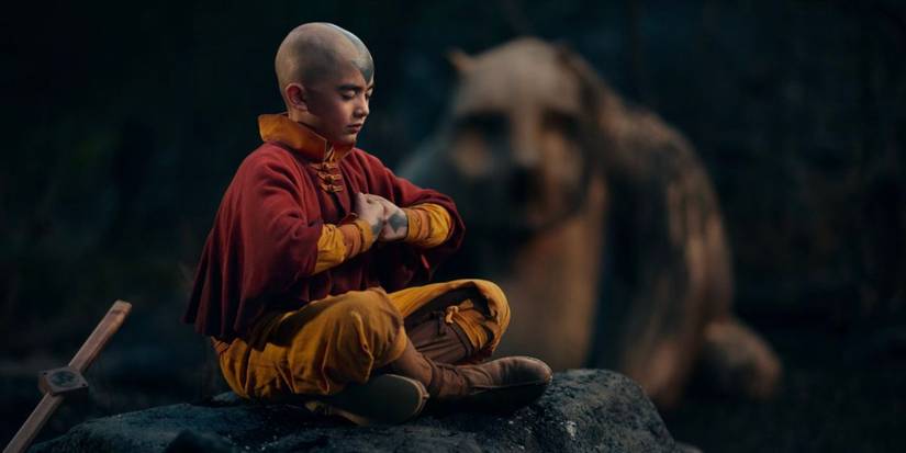 Netflix's Avatar The Last Airbender Aang Meditating