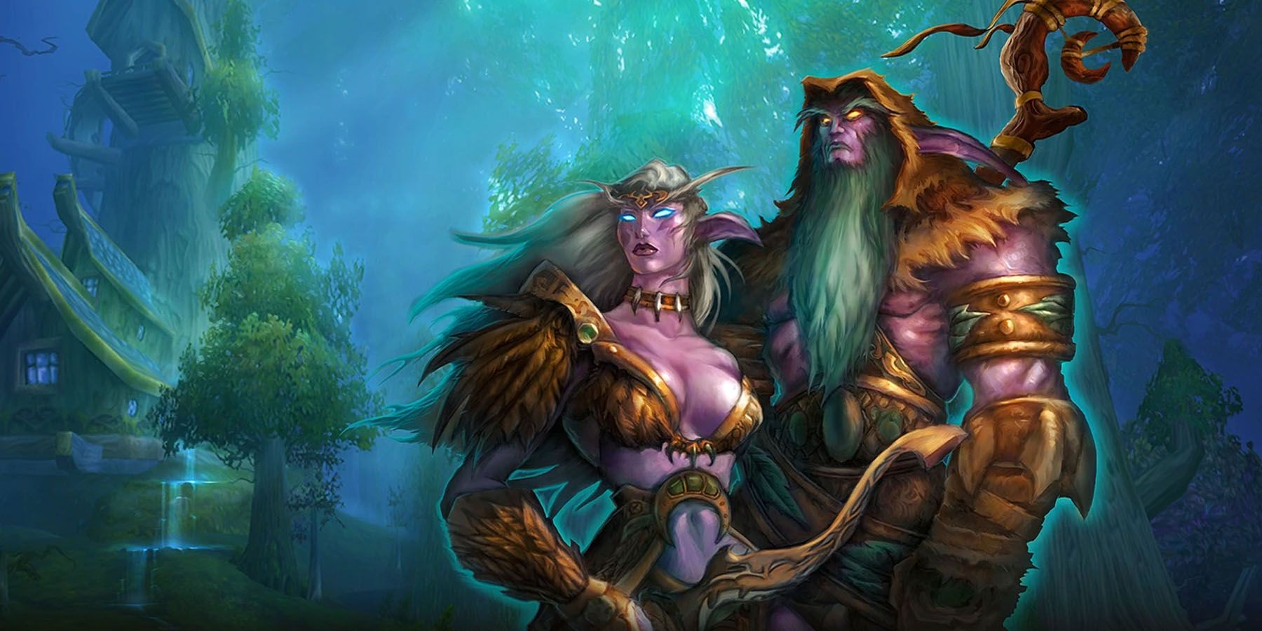 Night Elves in the form of Tyrande and Malfurion-1