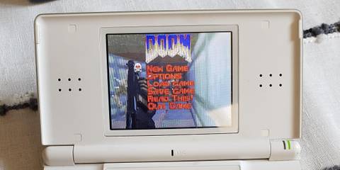 Nintendo DS running Doom