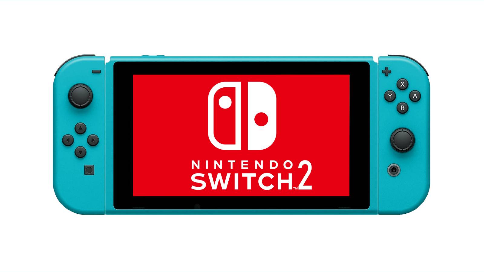 Nintendo Switch 2 turquoise mockup illustration