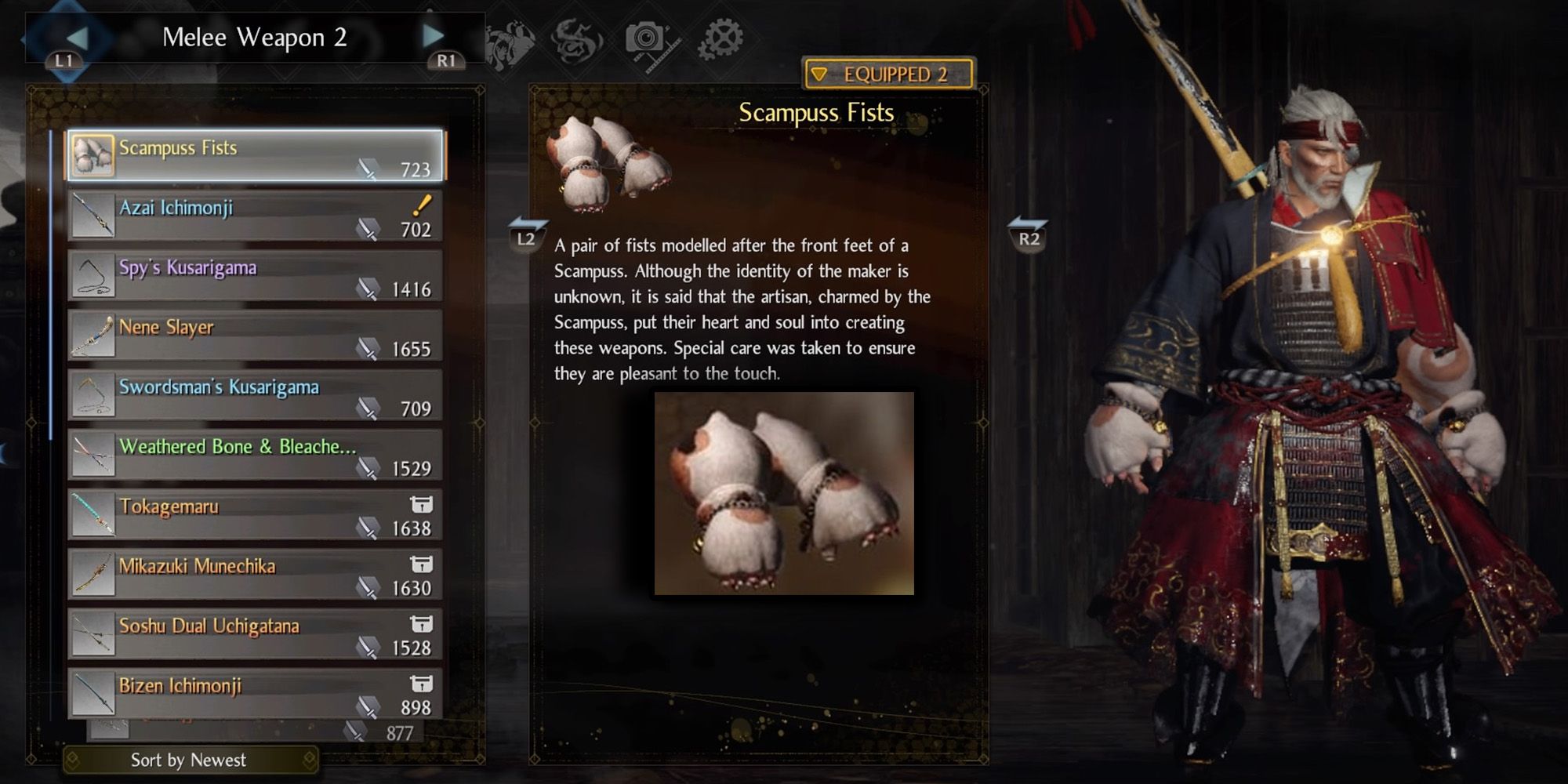 Nioh 2 - Scampuss Fists
