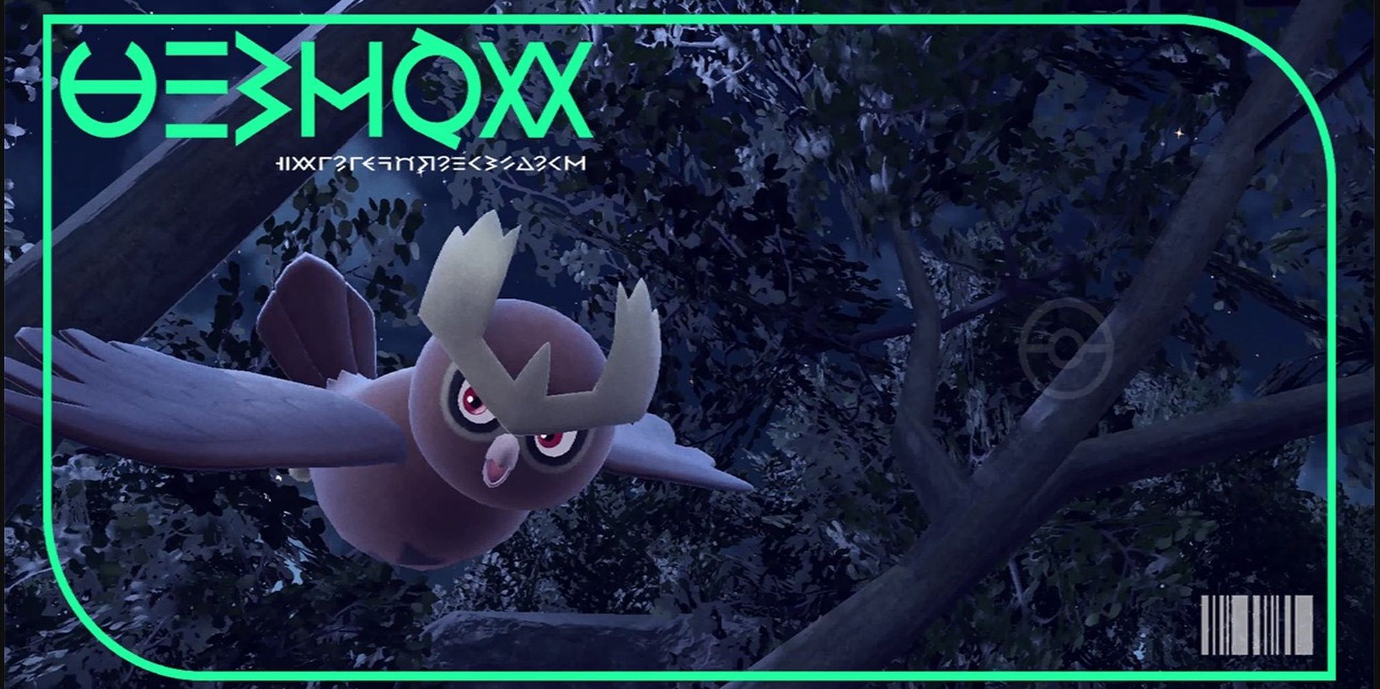 Noctowl's dex image from the paldea pokedex