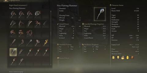 Nox Flowing Hammer Stats in Elden Ring
