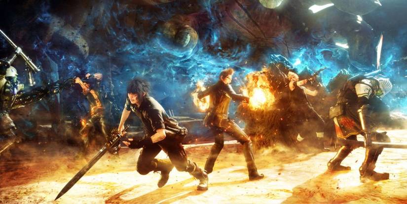 Official Art of the combat in Final Fantasy 15.