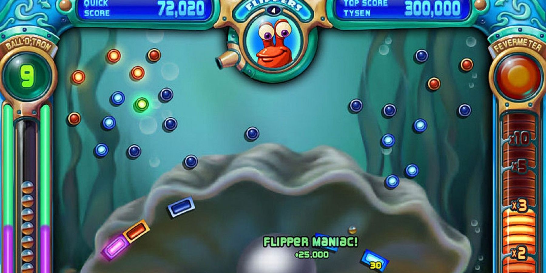 one of the levels in Peggle Deluxe