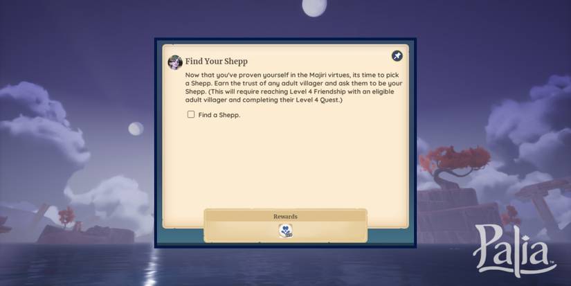 The Find Your Shepp Task and reward 