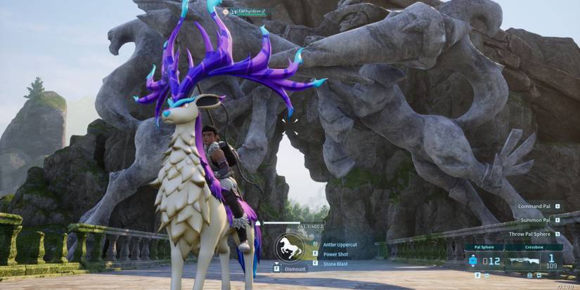 Player riding Eikthydeer