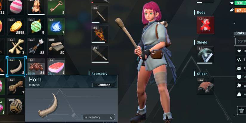 palworld horns inventory