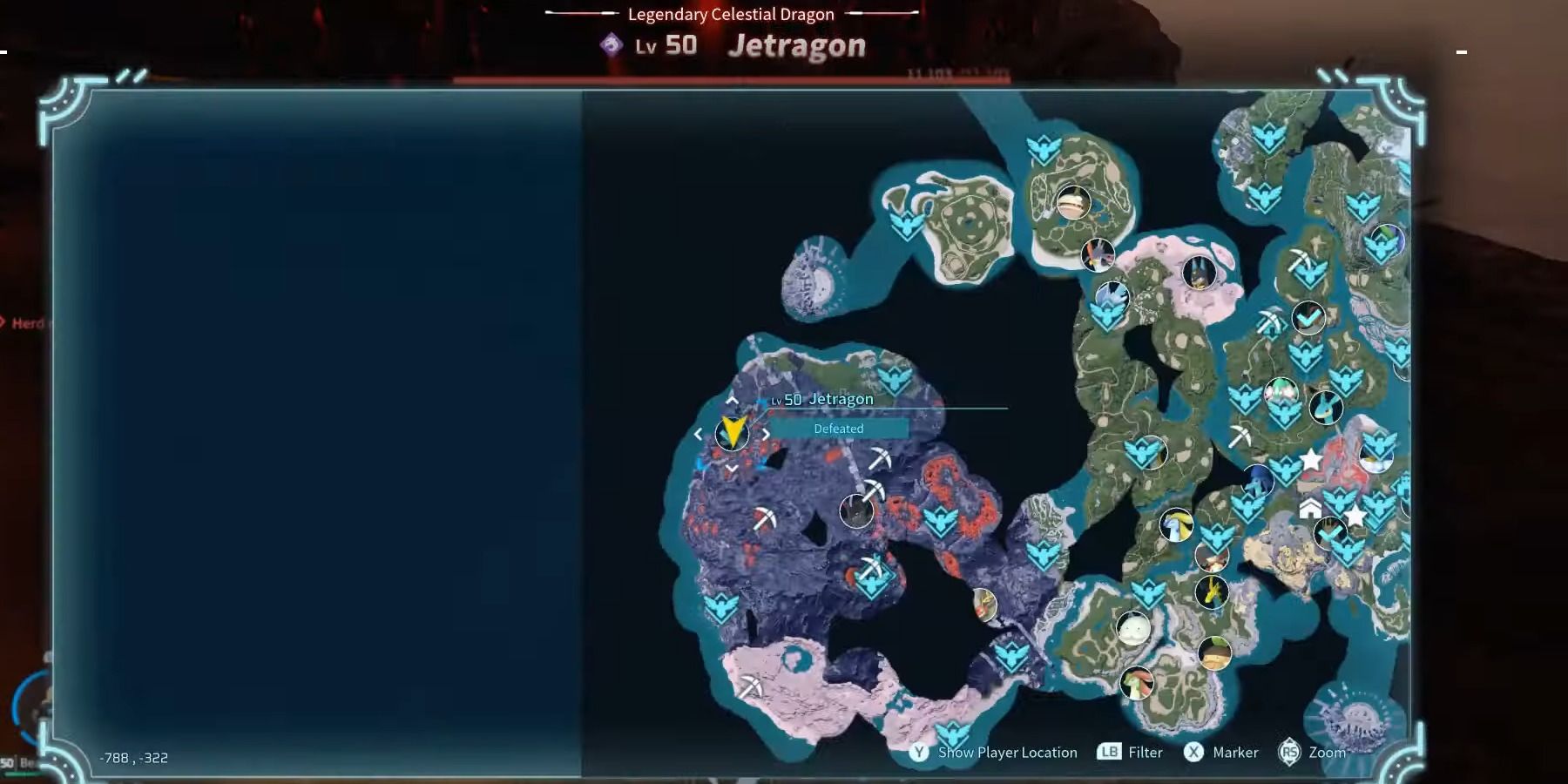 palworld map location of jetragon pal