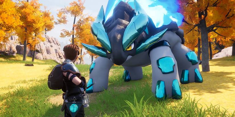 Palworld player with their Ice Reptyro