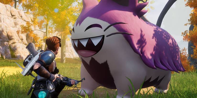 Palworld player with their pet Grintale