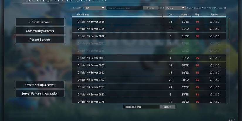Palworld - Putting Example IP Address In To Connect To Dedicated Server
