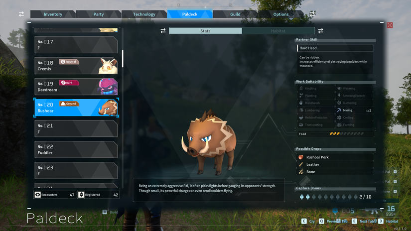 Palworld Rushoar Leather