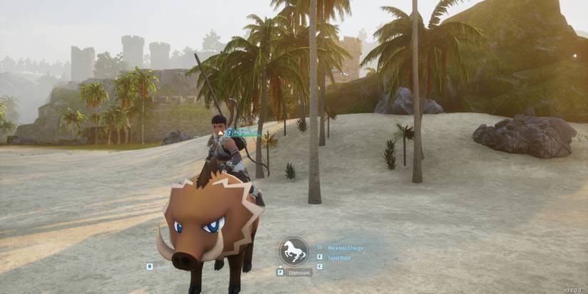 Player riding Rushoar