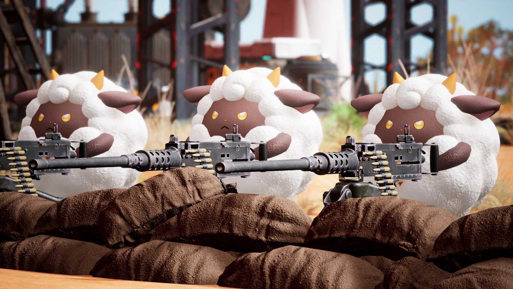 palworld sheep with guns