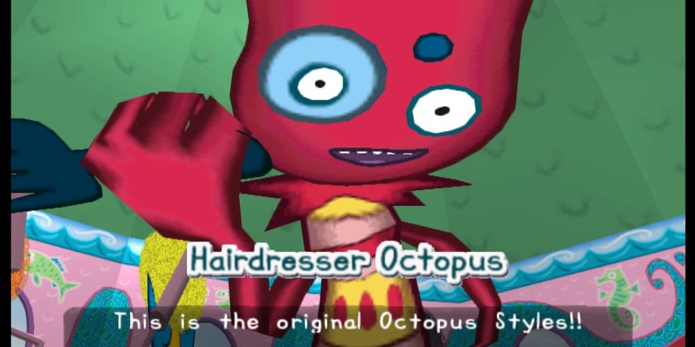 Hairdesser Octopus Smiling And Looking At The Camera