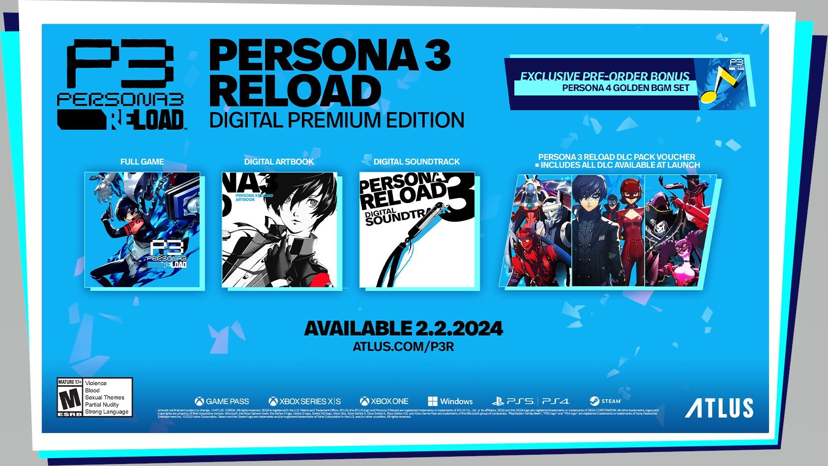 Persona 3 Reload Digital Premium Edition - PC Game –
