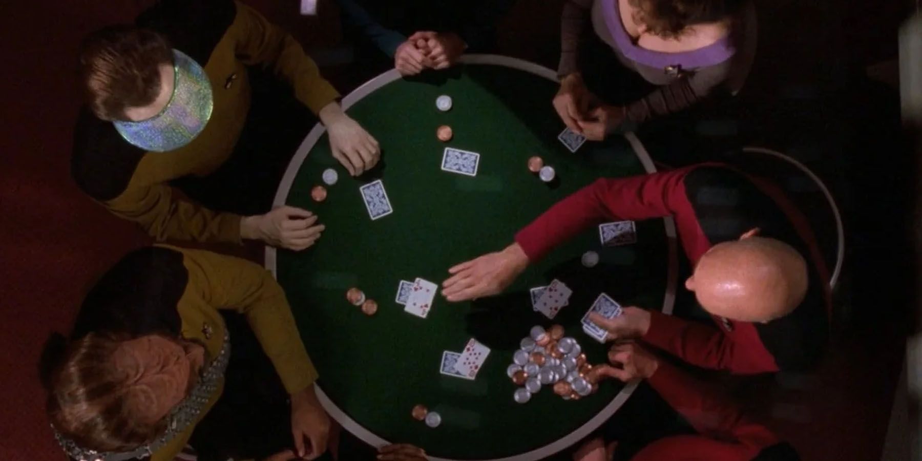 Picard plays poker in All Good Things