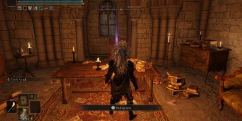 Picking up an item in Elden Ring