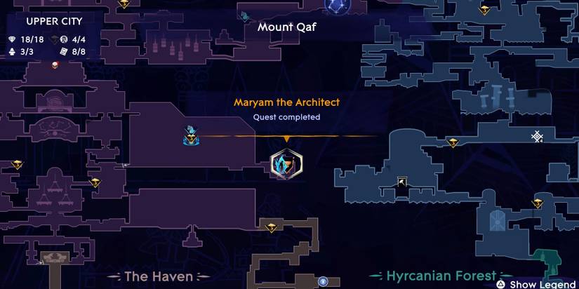 Prince of Persia: The Lost Crown - The Architect Side Quest Location